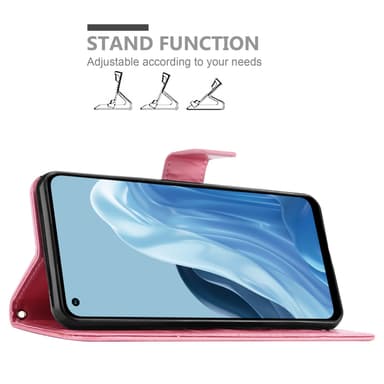 Realme 7 5G lommebokdeksel Blomster (rosa)