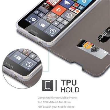 Nokia Lumia 640 lommebokdeksel etui (blå)