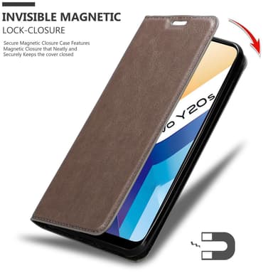 Vivo Y20s lommebokdeksel case (brun)