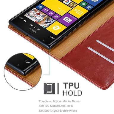 Nokia Lumia 1520 lommebokdeksel etui (rød)