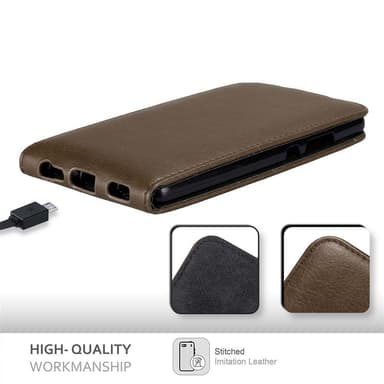 Huawei P9 deksel flip cover (brun)