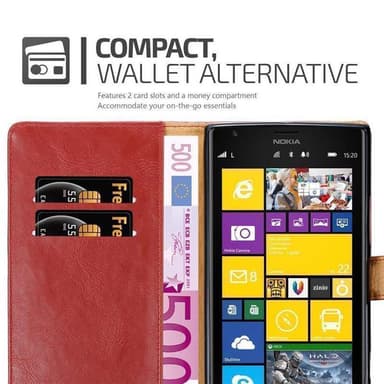 Nokia Lumia 1520 lommebokdeksel etui (rød)