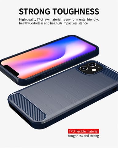 Deksel iPhone 12 MINI ultra slim (blå)