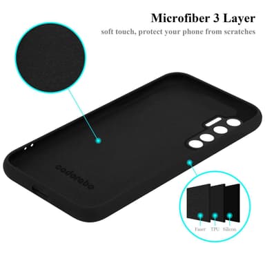 Xiaomi Mi NOTE 10 LITE silikondeksel case (Svart)
