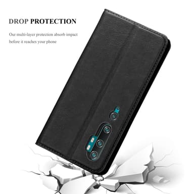 Xiaomi Mi NOTE 10 lommebokdeksel case (svart)
