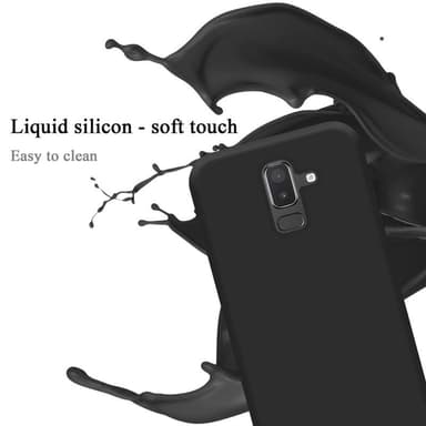 Samsung Galaxy A6 PLUS 2018 silikondeksel case (svart)