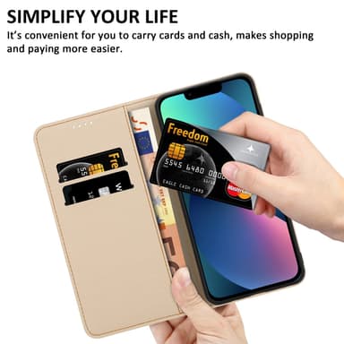 iPhone 14 lommebokdeksel etui (grønn)