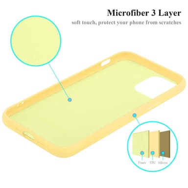 iPhone 12 MINI silikondeksel case (gul)