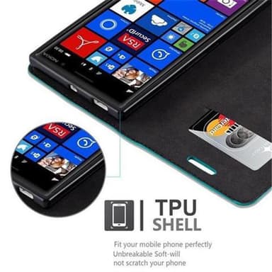 Nokia Lumia 830 lommebokdeksel case (turkis)