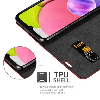 Samsung Galaxy A03s lommebokdeksel case (rød)