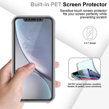 iPhone XR Deksel 360 Case Cover (gjennomsiktig)