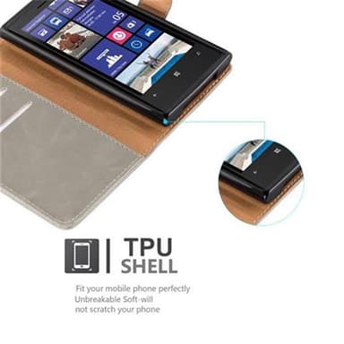 Nokia Lumia 920 lommebokdeksel etui (brun)