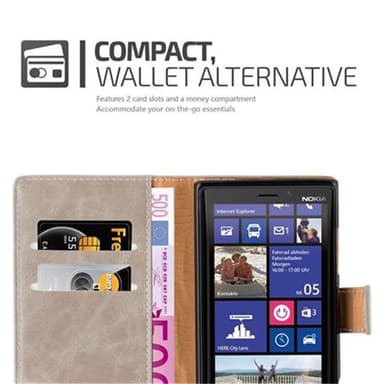 Nokia Lumia 920 lommebokdeksel etui (brun)
