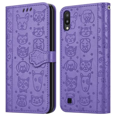 Samsung Galaxy A10 / M10 lommebokdeksel case (lilla)