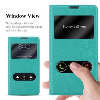 Samsung Galaxy NOTE 4 lommebokdeksel cover (turkis)
