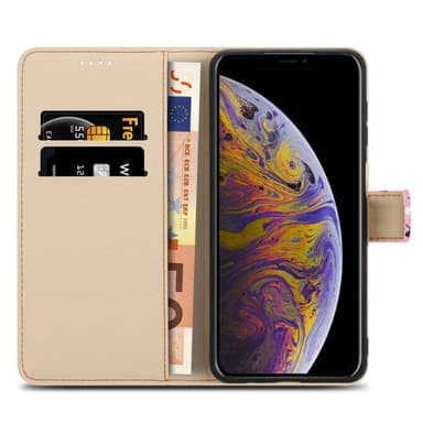 iPhone X / XS lommebokdeksel etui (rosa)