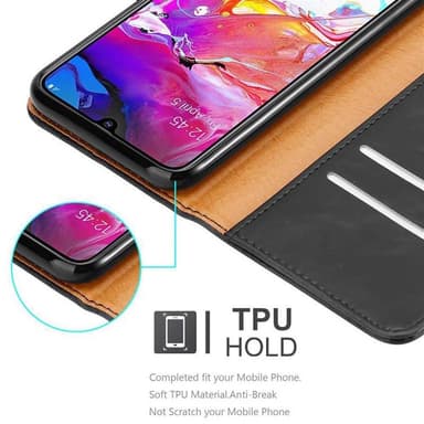 Samsung Galaxy A70 / A70s lommebokdeksel etui (svart)