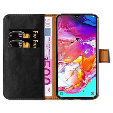 Samsung Galaxy A70 / A70s lommebokdeksel etui (svart)