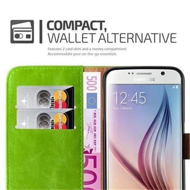 Samsung Galaxy S6 lommebokdeksel etui (grønn)