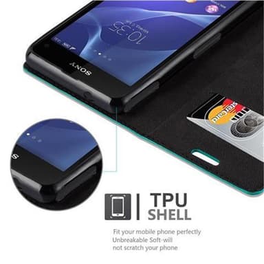 Sony Xperia Z1 COMPACT lommebokdeksel case (turkis)