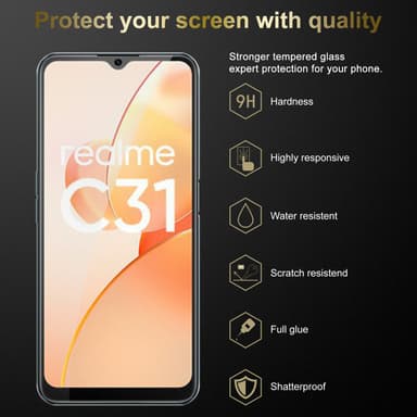 Realme C31 Skjermbeskytter Skärmskydd