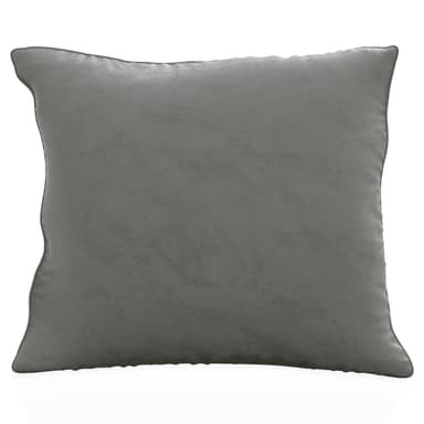 Putetrekk 40x40 cm dekorativ i fløyel (grå)