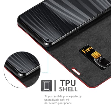 Realme GT 2 PRO lommebokdeksel case (rød)