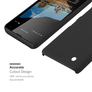 Nokia Lumia 550 Hardt Deksel Cover (svart)