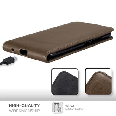 ZTE Axon 7 deksel flip cover (brun)
