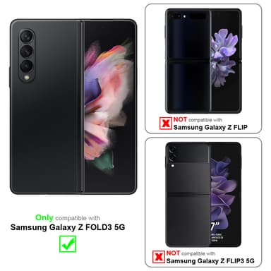 Deksel Samsung Galaxy Z FOLD3 5G Veske (Svart)