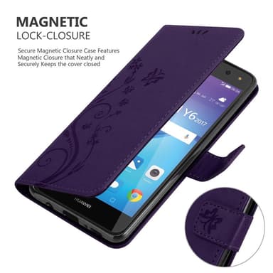 Huawei Y5 2017 / Y6 2017 lommebokdeksel Blomster