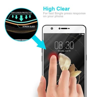 ZTE Nubia M2 Skjermbeskytter Skärmskydd (hvit)