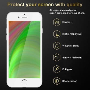 iPhone 6 / 6S Skjermbeskytter Skärmskydd (hvit)
