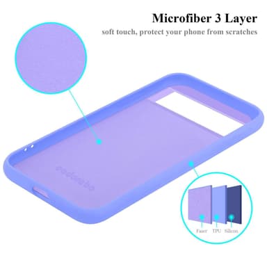 Google PIXEL 6 silikondeksel case (Lilla)
