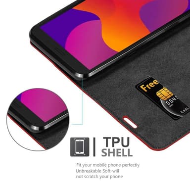 Honor 9S / Huawei Y5P lommebokdeksel case (rød)