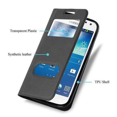 Samsung Galaxy S4 MINI lommebokdeksel cover (svart)