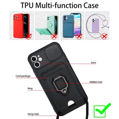 iPhone 11 Deksel case (Svart)