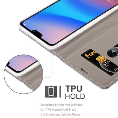 Huawei P20 lommebokdeksel etui (grå)