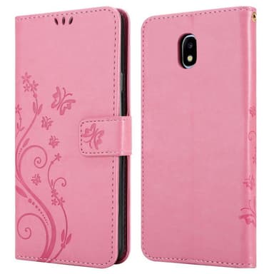 Samsung Galaxy J5 2017 lommebokdeksel Blomster (rosa)