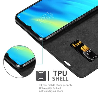 Realme 7 PRO lommebokdeksel case (svart)