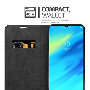 Realme 7 PRO lommebokdeksel case (svart)