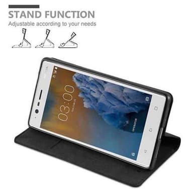 Nokia 3 2017 lommebokdeksel case (svart)