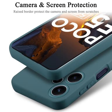 Xiaomi Poco F5 silikondeksel case (grønn)