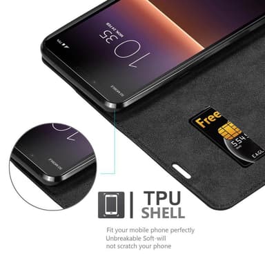 Sony Xperia 10 II lommebokdeksel case (svart)