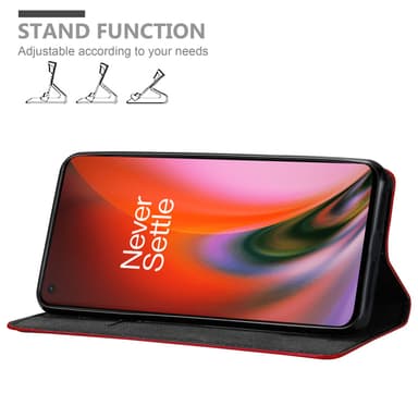 OnePlus Nord 2 5G lommebokdeksel case (rød)