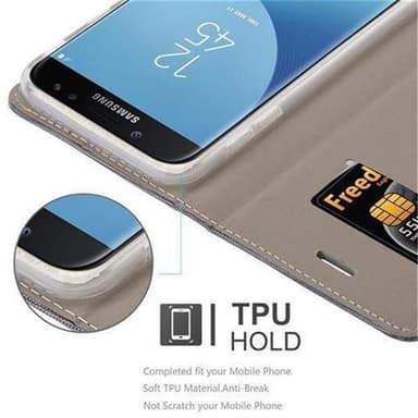 Samsung Galaxy J7 2017 lommebokdeksel etui (grå)