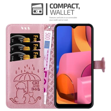 Samsung Galaxy A20s lommebokdeksel case (rosa)
