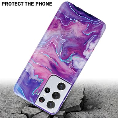 Samsung Galaxy S21 ULTRA lommebokdeksel etui (lilla)