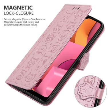 Samsung Galaxy A20s lommebokdeksel case (rosa)