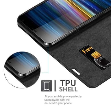 Sony Xperia 10 PLUS lommebokdeksel case (svart)